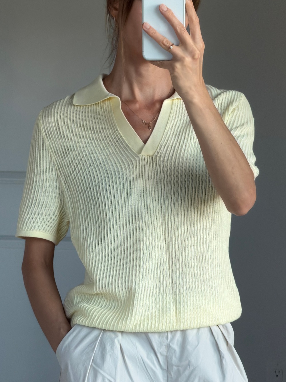 Calvin Klein Knit Polo Sweater Top Size M